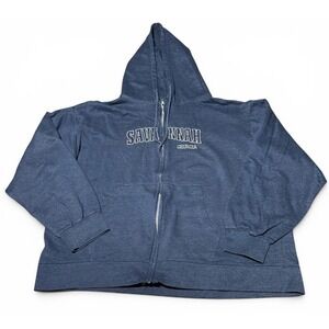 Infinity Savannah Georgia Full Zip Hoodie Sweatshirt Blue Adult XXL